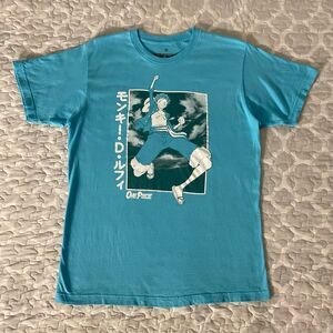 [Size Medium] Ripple Junction x One Piece Monkey D. Luffy Unisex Blue T Shirt